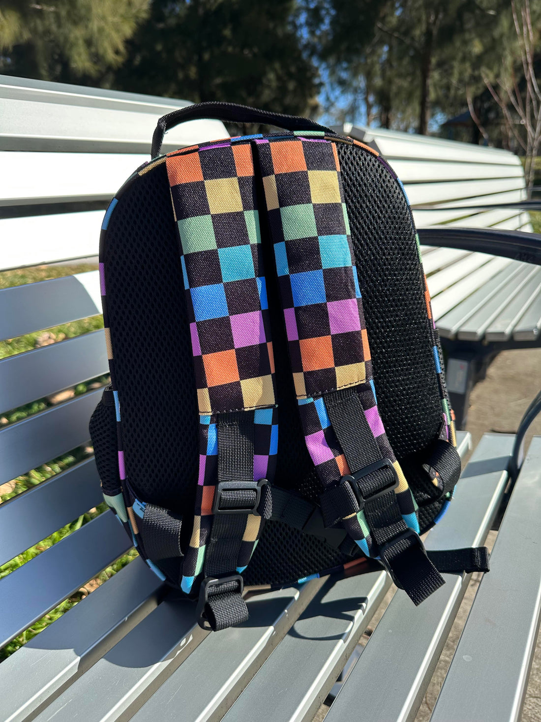 Toddler Backpack - Rainbow Chequered